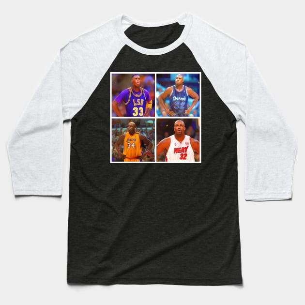 Shades Of Shaq Baseball T-Shirt by M.I.M.P.